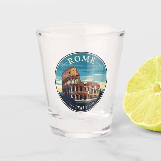 Rome Colosseum Italië Shot Glas (Voorkant)