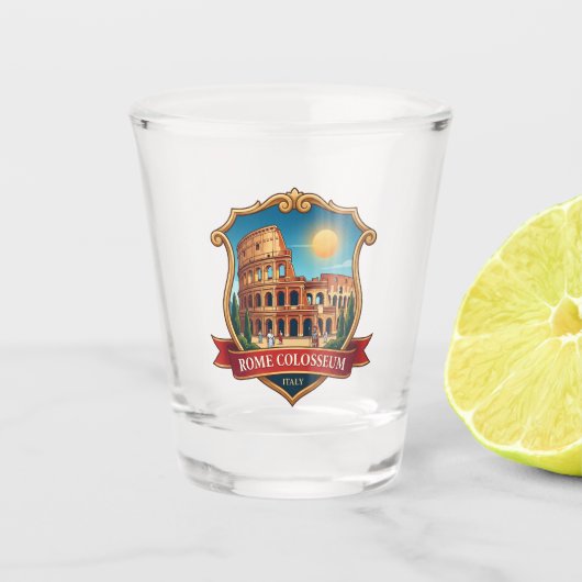Rome Colosseum Italië Shot Glas (Voorkant)