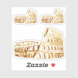 Rome Colosseum Italië Waterverf Sticker