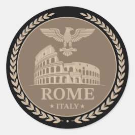 Rome Colosseum Italy Europe Ronde Sticker