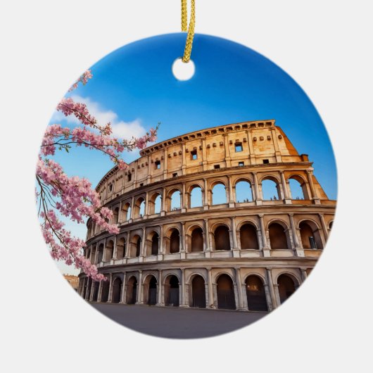 Rome Colosseum Italy Painted Keramisch Ornament (Voorkant)