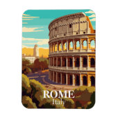 Rome Colosseum Italy Travel Illustration Magneet (Verticaal)
