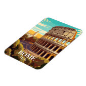 Rome Colosseum Italy Travel Illustration Magneet (Linkerzijde)
