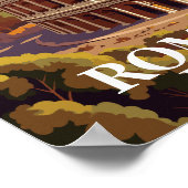 Rome Colosseum Italy Travel Illustration Poster (Hoek)