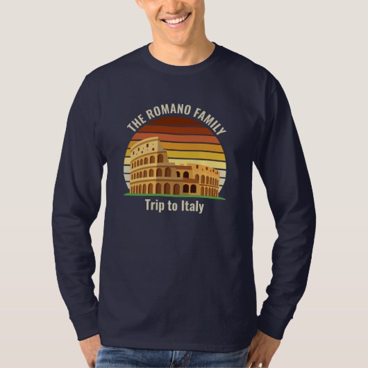Rome Colosseum Italy Trip Custom Long Sleeve T-shirt (Voorkant)