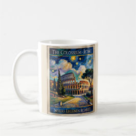 Rome Colosseum Itlay Landmark Retro Van Gogh Art Koffiemok