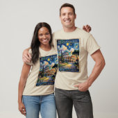 Rome Colosseum Itlay Landmark Retro Van Gogh Art T-shirt (Unisex)