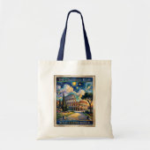 Rome Colosseum Itlay Landmark Retro Van Gogh Art Tote Bag (Voorkant)