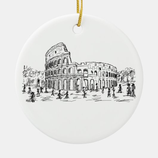 rome colosseum keramisch ornament (Voorkant)