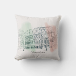 Rome Colosseum met Italiaanse vlag Kussen