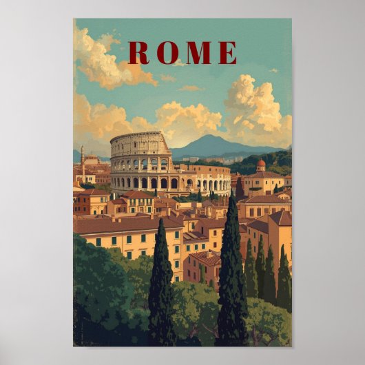 Rome Colosseum Poster Muurkunst (Voorkant)