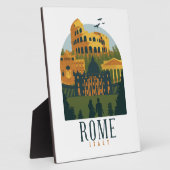 Rome Colosseum Retro Fotoplaat (Zijkant)