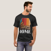 Rome Colosseum Retro Italië Oude Toscane T-shirt (Voorkant volledig)
