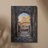 Rome Colosseum Schaduwen Boog Kunst Canvas Afdruk