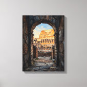 Rome Colosseum Schaduwen Boog Kunst Canvas Afdruk (Voorkant)