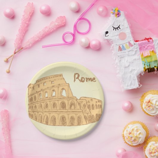 Rome Colosseum Schets Papieren Bordje (Feest)