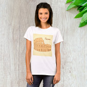 Rome Colosseum schets vrouwen T-shirt