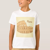 Rome Colosseum Sketch Boys T-shirt (Voorkant)