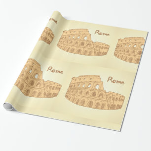 Rome Colosseum Sketch Cadeaupapier
