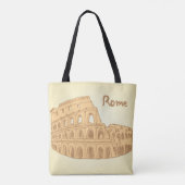 Rome Colosseum Sketch Canvas tas (Achterkant)