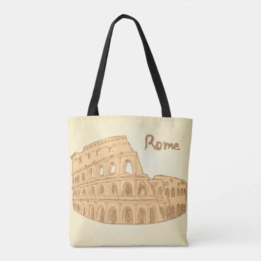 Rome Colosseum Sketch Canvas tas (Achterkant)