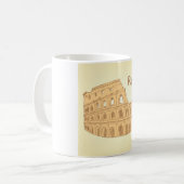 Rome Colosseum Sketch Coffee Mok (Voorkant links)