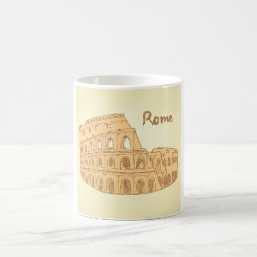 Rome Colosseum Sketch Coffee Mok (Center)