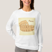 Rome Colosseum Sketch Vrouwen Lange-Sleeve T-shirt (Voorkant)