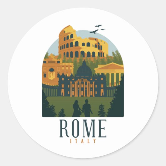 Rome Colosseum Sticker (Voorkant)