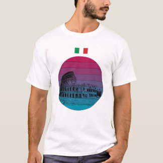 Rome Colosseum T-shirt Italiaans erfgoed esthetisc