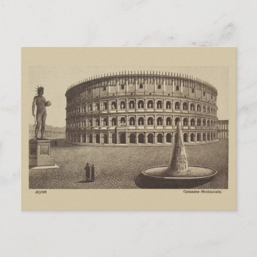  Rome Colosseum Travel Briefkaart (Voorkant)