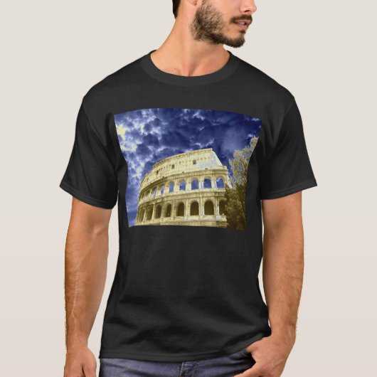 Rome Colosseum troebel blauw hemel 1 T-shirt (Voorkant)
