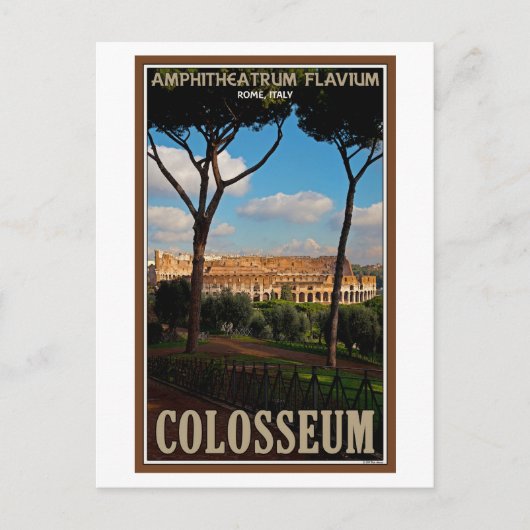 Rome - Colosseum uit Palatine Hill Briefkaart (Voorkant)