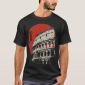 Rome Colosseum verontrustte oude monumentenkunst T-shirt (Voorkant)