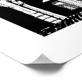 Rome Colosseum Zwart Wit Italië Travel Sketch Poster (Hoek)