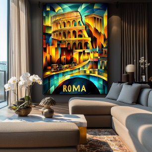 Rome Cubistisch Erfgoed – Modern Geometrisch Colos Poster
