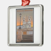 Rome - de Spaanse stappen Metalen Ornament (Links)