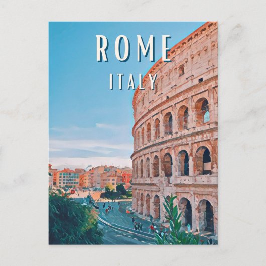 Rome, de stad Dolce Vita en de Italiaanse charme Briefkaart (Voorkant)