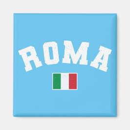 Rome Distressed Athletic Typography Een Italiaanse Magneet