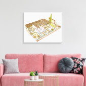 Rome. Domus Canvas Afdruk (Insitu (Woonkamer))