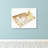 Rome. Domus Canvas Afdruk (Insitu (Houten vloer))
