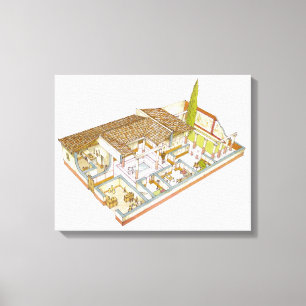 Rome. Domus Canvas Afdruk