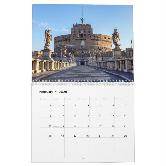 Rome en Vaticaan Kalender (Feb 2026)