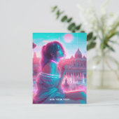 Rome | ETHERISCHE Retrowave VaporWave Aangepaste t Feestdagenkaart (Staand voorkant)