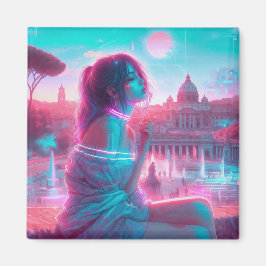 Rome | Ethische droomachtige urbane Vaporwave Retr Magneet
