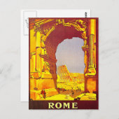 Rome Express Railway  Italy Travel Briefkaart (Voorkant / Achterkant)