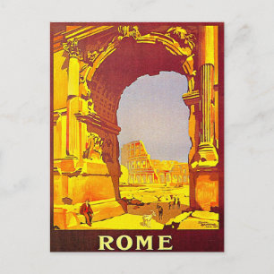 Rome Express Railway  Italy Travel Briefkaart