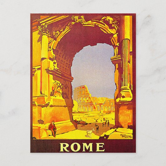 Rome Express Railway  Italy Travel Briefkaart (Voorkant)