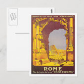 Rome Express-reisposter Briefkaart (Voorkant / Achterkant)