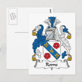 Rome Family Crest Briefkaart (Voorkant / Achterkant)
